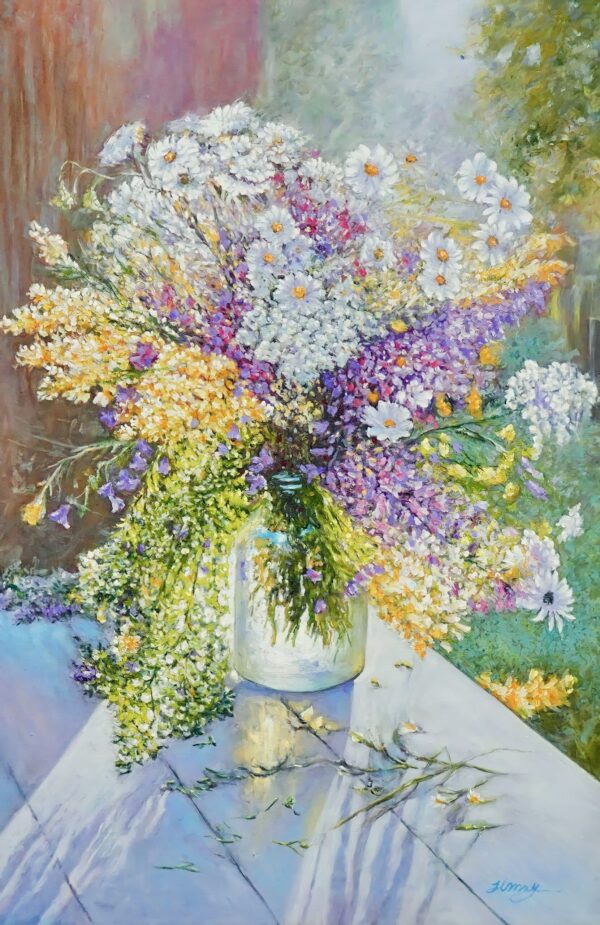 Fiori in un Vaso Trasparente – 60 x 90 cm Art Gallery