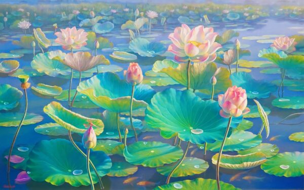 The Water Lilies – 160 x 100 cm Art Gallery